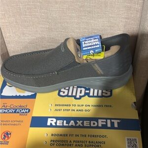 Skechers Charcoal Slip-On Men's Loafers